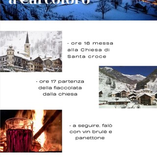 Carcoforo, ultimo dell’anno tra messa, fiaccolata e falò con vin brulé