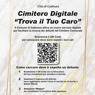 A Gattinara arriva il “Cimitero Digitale”: un QR Code per trovare dove riposano i propri cari