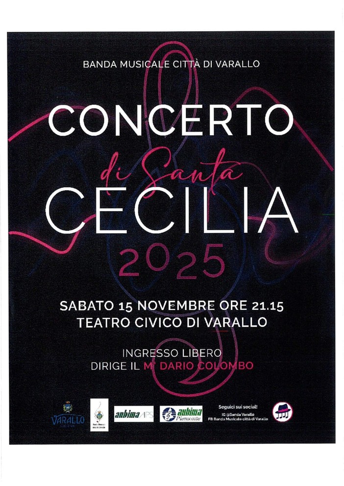 Concerto di Santa Cecilia al Teatro Civico di Varallo