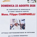 Locarno Sesia, il 23 agosto mons. Filippo Ciampanelli al Santuario di Roncaglio