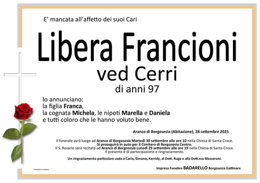 Libera Francioni Ved. Cerri