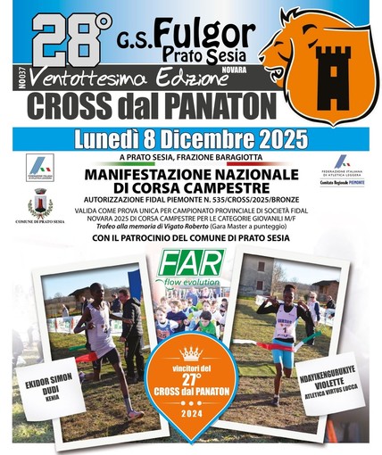 Prato Sesia, l’8 dicembre torna il “Cross dal Panaton”: al via la 28ª edizione della corsa campestre