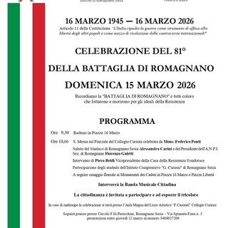 Romagnano Sesia ricorda la Battaglia: celebrazioni per l’81° anniversario