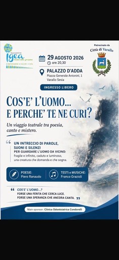 Varallo, a Palazzo D’Adda un viaggio teatrale tra poesia, canto e mistero