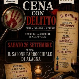 Alagna, il 26 settembre una “Cena con delitto” tra indizi, sospetti e mistero
