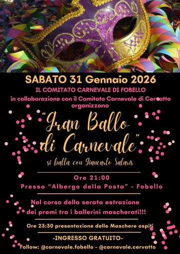 Fobello si prepara al Carnevale 2026: in arrivo il “Gran Ballo” con ingresso gratuito