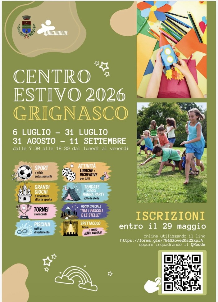 A Grignasco il Centro estivo 2026 con Archimede Idee in Movimento