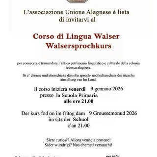 Ad Alagna Valsesia riparte il corso di lingua Walser promosso dall’Unione Alagnese