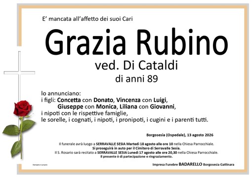 Grazia Rubino, ved. Di Cataldi Grazia Rubino, ved. Di Cataldi