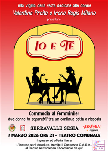 Due donne in scena a Serravalle Sesia per riflettere sul ruolo femminile