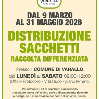 A Varallo torna la distribuzione dei sacchetti per la raccolta differenziata