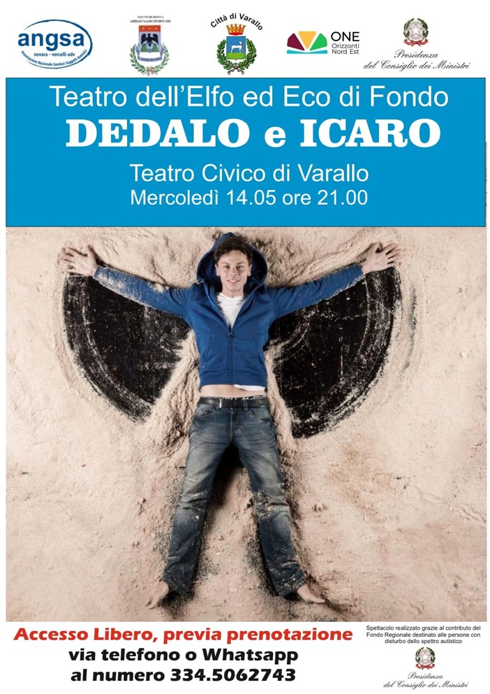Varallo: Al Civico va in scena &quot;Dedalo e Icaro&quot;