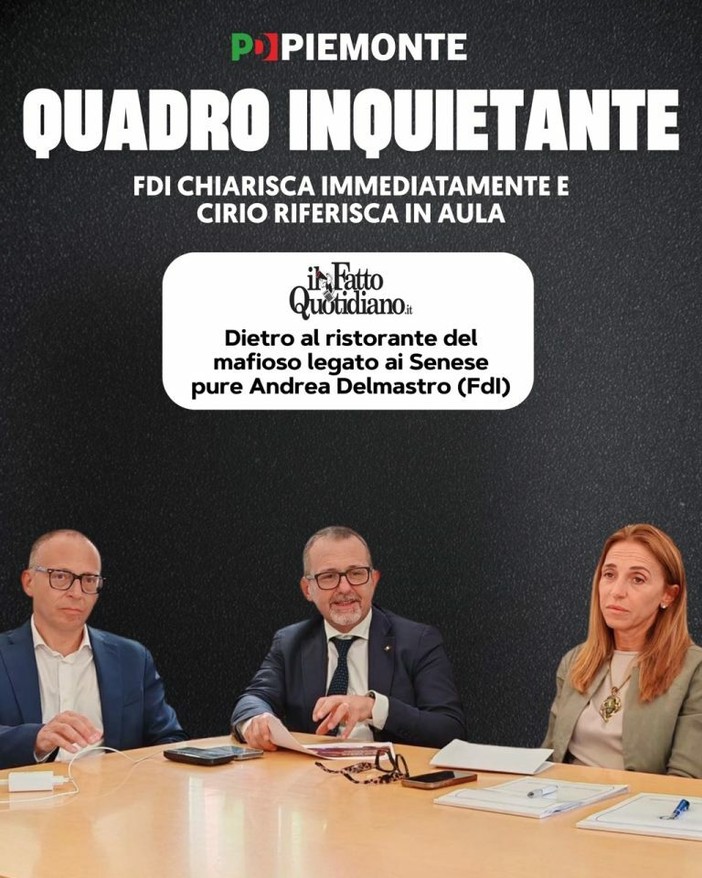 Pd in Regione: "Occorre la massima trasparenza", foto pag Pd Piemonte
