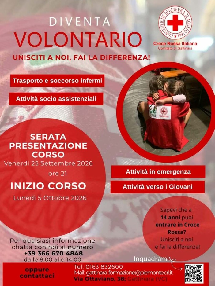 A Gattinara ripartono i corsi per diventare volontari della Croce Rossa A Gattinara ripartono i corsi per diventare volontari della Croce Rossa