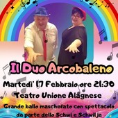 Ad Alagna Valsesia torna il grande ballo mascherato: martedì sera lo show del Duo Arcobaleno