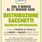 A Varallo torna la distribuzione dei sacchetti per la raccolta differenziata A Varallo torna la distribuzione dei sacchetti per la raccolta differenziata