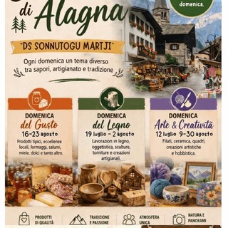 Alagna, il 30 agosto spazio ad arte e creatività nel cuore del paese