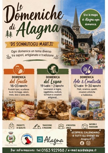 Alagna, il 30 agosto spazio ad arte e creatività nel cuore del paese