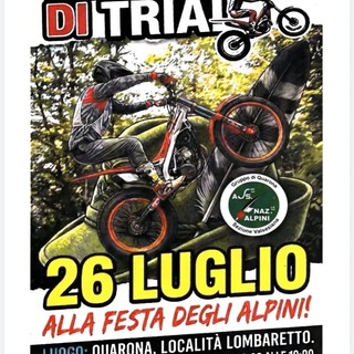 Quarona, esibizione di trial alla Festa degli Alpini in località Lombaretto