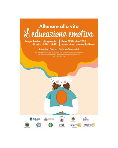 A Borgosesia un incontro sull’educazione emotiva dedicato ai genitori