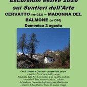 Da Cervatto alla Madonna del Balmone, torna l’escursione estiva sui Sentieri dell’Arte