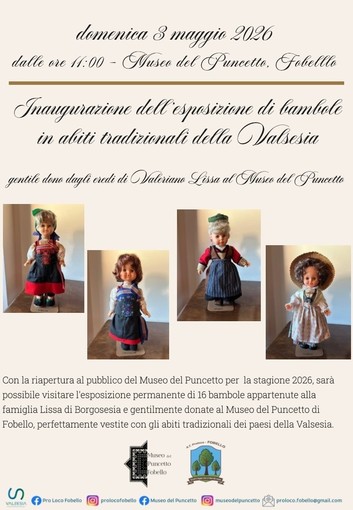 Fobello, al Museo del Puncetto l’esposizione di bambole in abiti tradizionali valsesiani
