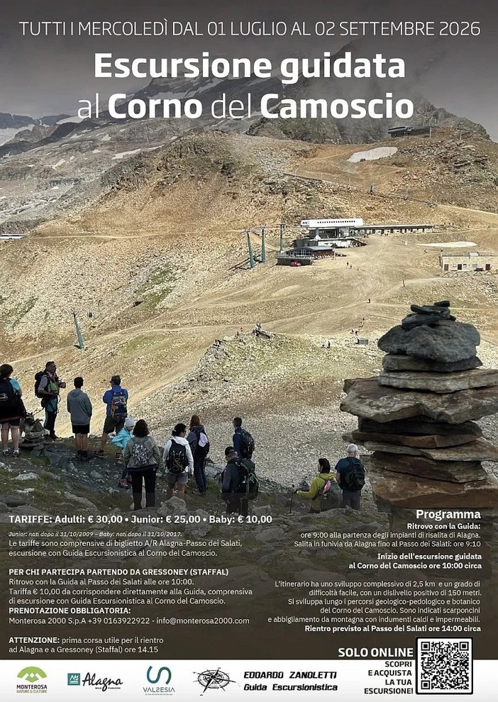 Escursione guidata al Corno del Camoscio, appuntamento ogni mercoledì in quota Escursione guidata al Corno del Camoscio, appuntamento ogni mercoledì in quota