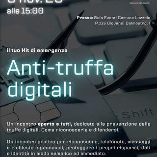 Lozzolo, due incontri sulla sicurezza digitale tra truffe online e protezione dei minori