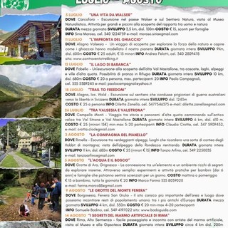 Escursioni estive nelle Aree Protette della Valsesia: natura, Walser, grotte e ghiacciai tra luglio e agosto