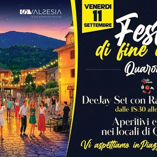 A Quarona l’estate saluta in piazza tra musica, aperitivi e cene