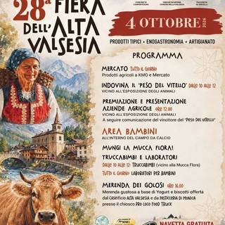 Campertogno, il 4 ottobre la 28ª Fiera dell’Alta Valsesia tra prodotti tipici, artigianato e tradizioni