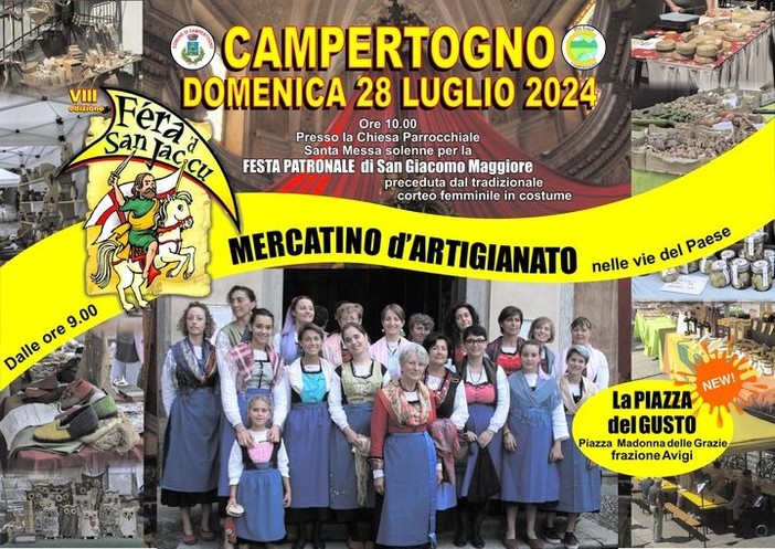Campertogno, torna la Fèra d’San Jacu tra artigianato, tradizione e sapori locali Campertogno, torna la Fèra d’San Jacu tra artigianato, tradizione e sapori locali