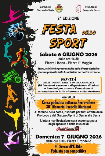A Serravalle Sesia la seconda edizione della Festa dello Sport