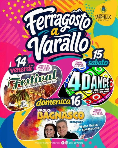 Varallo, tre serate di musica per Ferragosto tra Villa Durio e piazza Vittorio Varallo, tre serate di musica per Ferragosto tra Villa Durio e piazza Vittorio