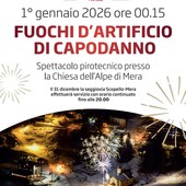 All’Alpe di Mera fuochi d’artificio di Capodanno: spettacolo alla chiesa a mezzanotte passata All’Alpe di Mera fuochi d’artificio di Capodanno: spettacolo alla chiesa a mezzanotte passata
