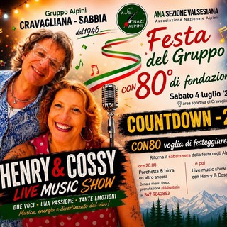 Cravagliana, gli Alpini festeggiano gli 80 anni del Gruppo con porchetta, birra e musica