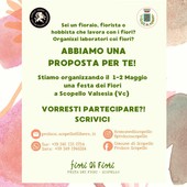 A Scopello si prepara “Fiori di Fiori”: aperta la ricerca di fiorai, floristi e hobbisti per la festa del 1° e 2 maggio A Scopello si prepara “Fiori di Fiori”: aperta la ricerca di fiorai, floristi e hobbisti per la festa del 1° e 2 maggio