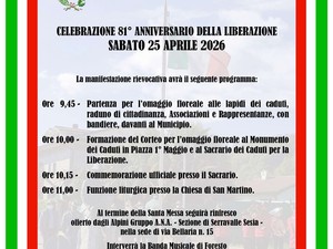 Serravalle Sesia per il 25 Aprile: corteo, commemorazione al Sacrario e funzione a San Martino
