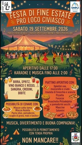 A Civiasco la fine dell’estate si festeggia tra aperitivo, karaoke e musica fino a notte A Civiasco la fine dell’estate si festeggia tra aperitivo, karaoke e musica fino a notte