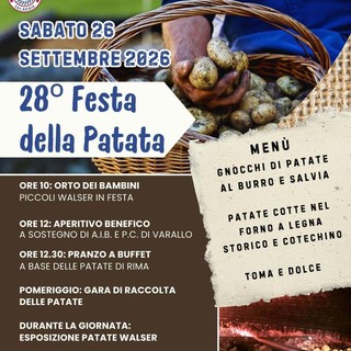 Rima celebra la patata: il 26 settembre la 28ª edizione tra sapori Walser e tradizione