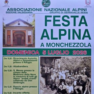 Serravalle Sesia, Festa Alpina a Monchezzola con il Gruppo Alpini
