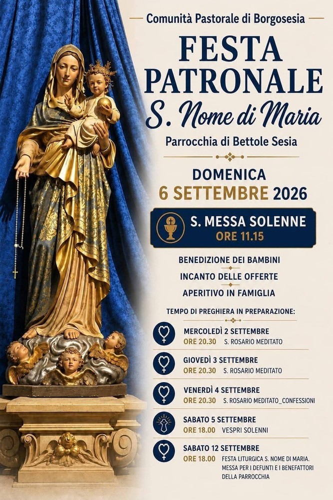 Bettole Sesia, settembre nel segno di Maria tra preghiera e festa patronale Bettole Sesia, settembre nel segno di Maria tra preghiera e festa patronale