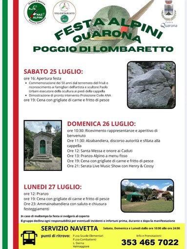Quarona, tre giorni di Festa Alpina al Poggio di Lombaretto Quarona, tre giorni di Festa Alpina al Poggio di Lombaretto