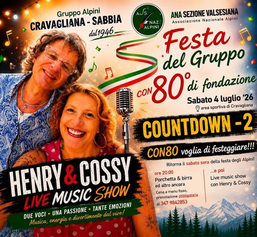 Cravagliana, gli Alpini festeggiano gli 80 anni del Gruppo con porchetta, birra e musica Cravagliana, gli Alpini festeggiano gli 80 anni del Gruppo con porchetta, birra e musica