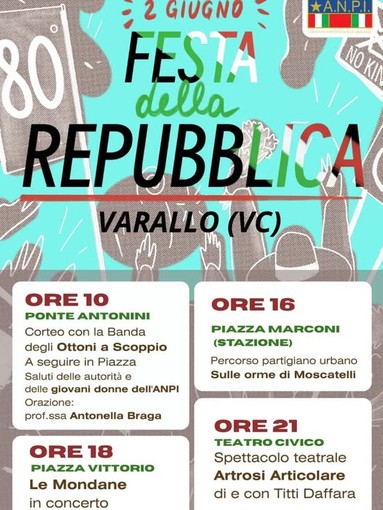 A Varallo la Festa della Repubblica con ANPI: corteo, memoria, musica e teatro
