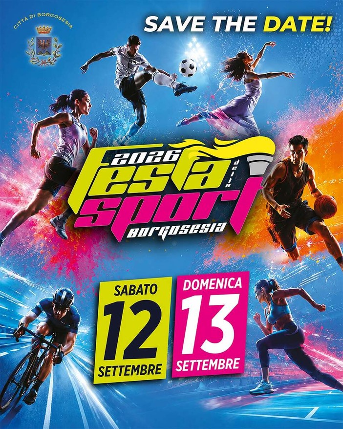 Borgosesia mette lo sport al centro: due giorni di festa il 12 e 13 settembre Borgosesia mette lo sport al centro: due giorni di festa il 12 e 13 settembre