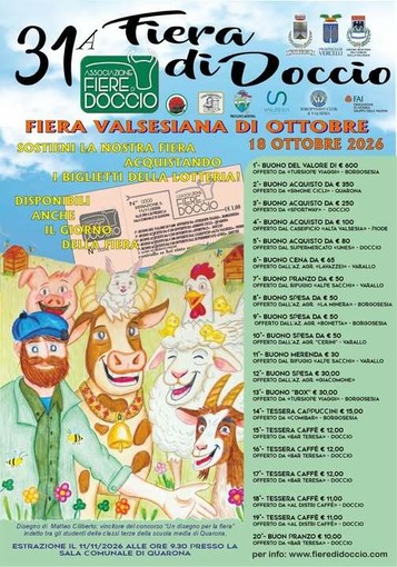 A Doccio una domenica di tradizione con la 31ª Fiera e la grande lotteria
