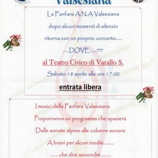 La Fanfara A.N.A. Valsesiana torna a Varallo con un concerto al Teatro Civico