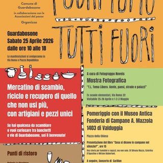 Guardabosone, il 25 aprile torna “Fuori Tutto Tutti Fuori” tra mercatino, mostre e iniziative in paese