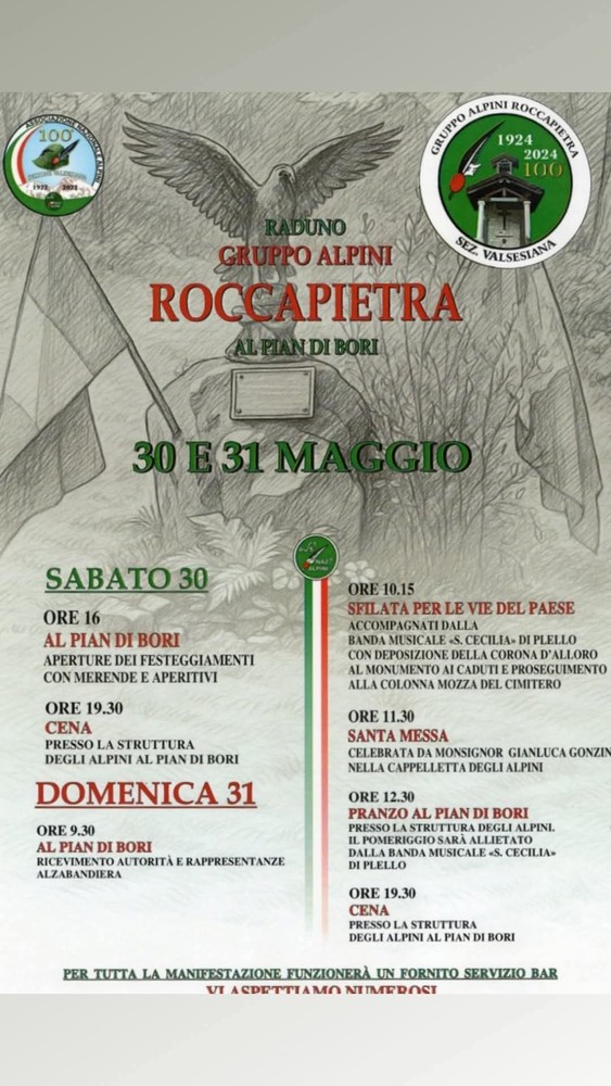 Roccapietra, due giorni di raduno per il Gruppo Alpini al Pian di Bori Roccapietra, due giorni di raduno per il Gruppo Alpini al Pian di Bori